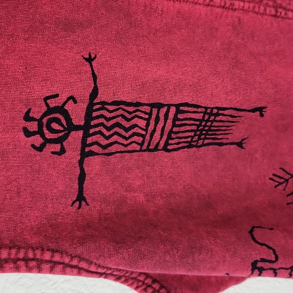 Vintage 90's Garnet Bartlett BFOFO Designs Tribal Art Vest Size Large - Picture 4 of 10